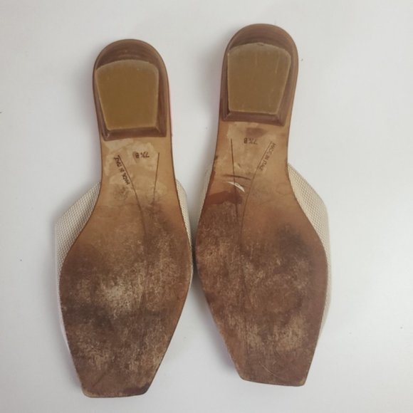 Kate Spade pink cream leather slide sandals - Picture 3 of 8